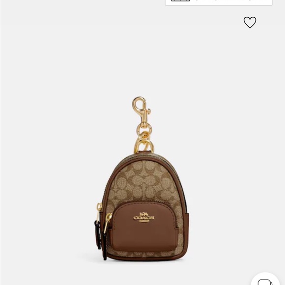 Coach Mini Court Backpack Bag Charm In
Signature Canvas - Picture 6 of 6